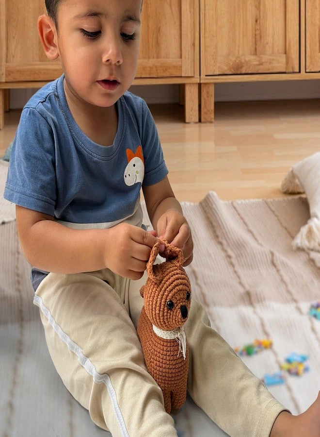 Kind Strings Handmade Crochet Dog Soft Toy - Plush Stuffed Animal for Babies & Kids - Montessori Gift for Baby Girl or Boy - Safe, Cute & Adorable Nursery Decor - Image 3